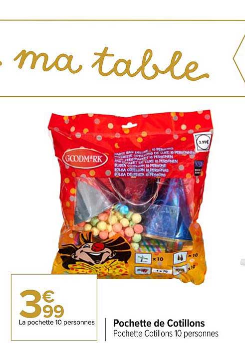 pochette de cotillons