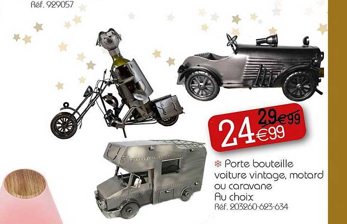 porte bouteille voiture vintage, motard ou caravane au choix