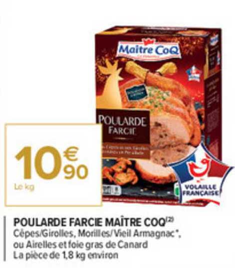poularde farcie maître coq