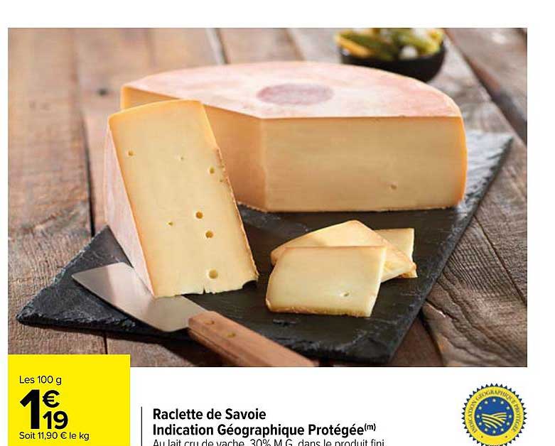 raclette de savoie indication géographique protégée