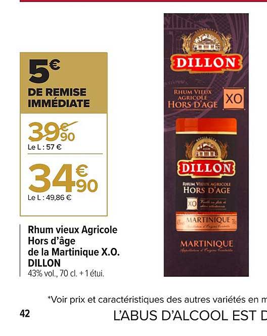 rhum vieux agricole hors d'âge de la martinique x.o. dillon