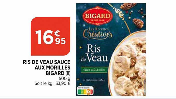 ris de veau sauce aux morilles bigard