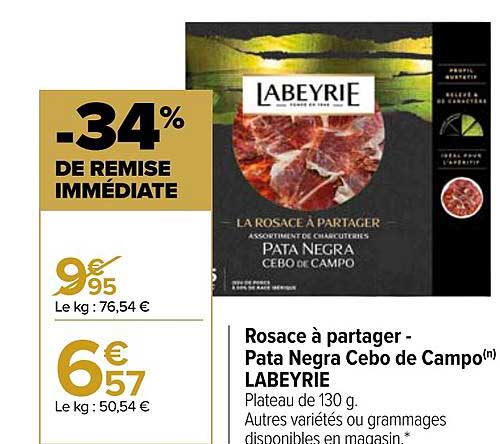 rosace à partager - pata negra cebo de campo labeyrie