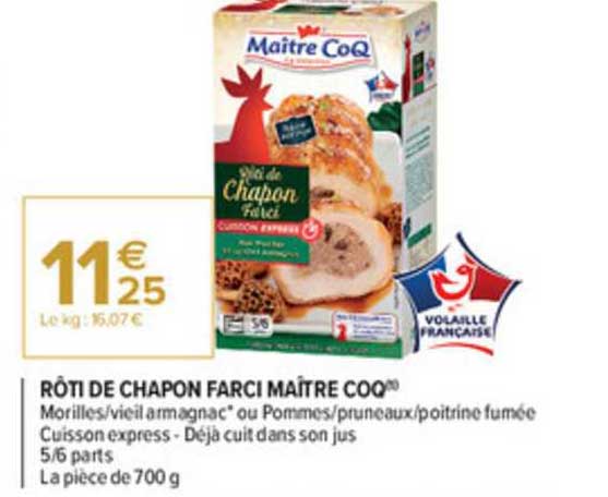 rôti de chapon farci maître coq