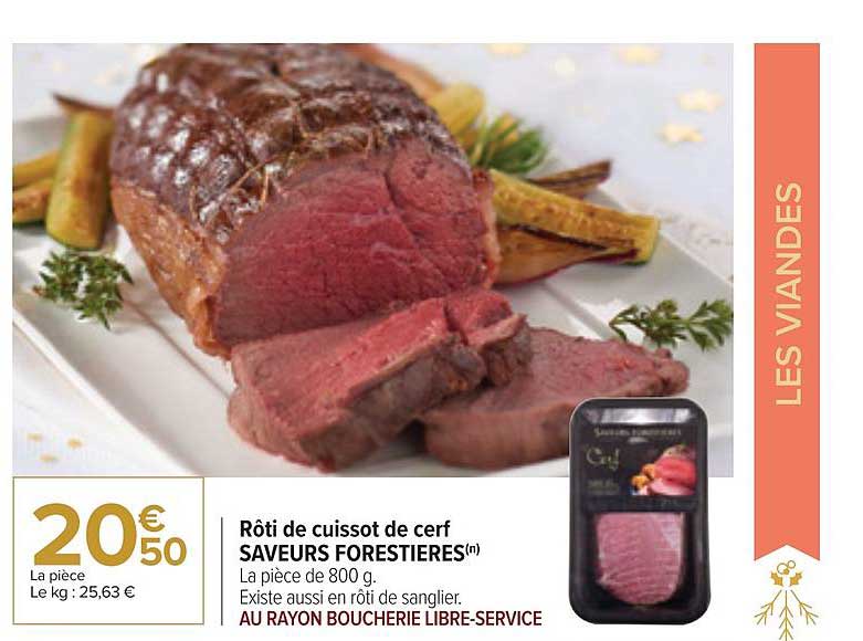 rôti de cuissot de cerf saveurs forestières