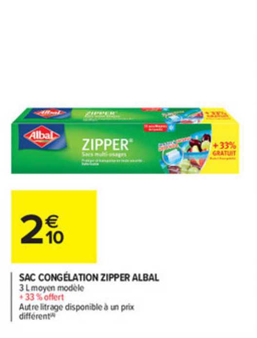 sac congélation zipper albal