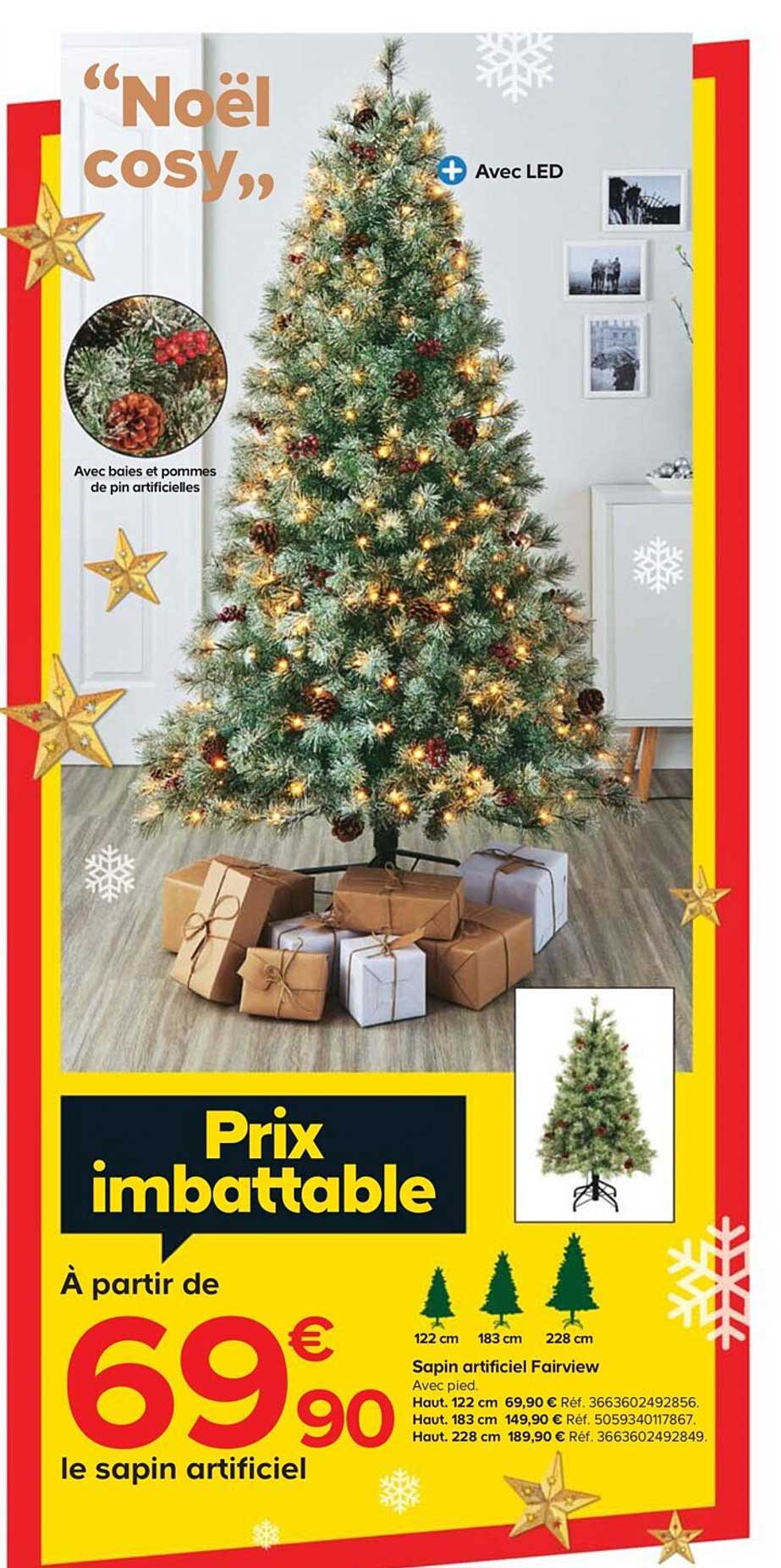 sapin artificiel fairview