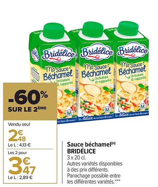 Sauce Béchamel Bridélice