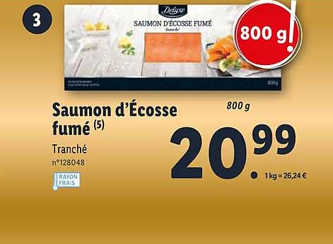 saumon d'écosse fumé deluxe