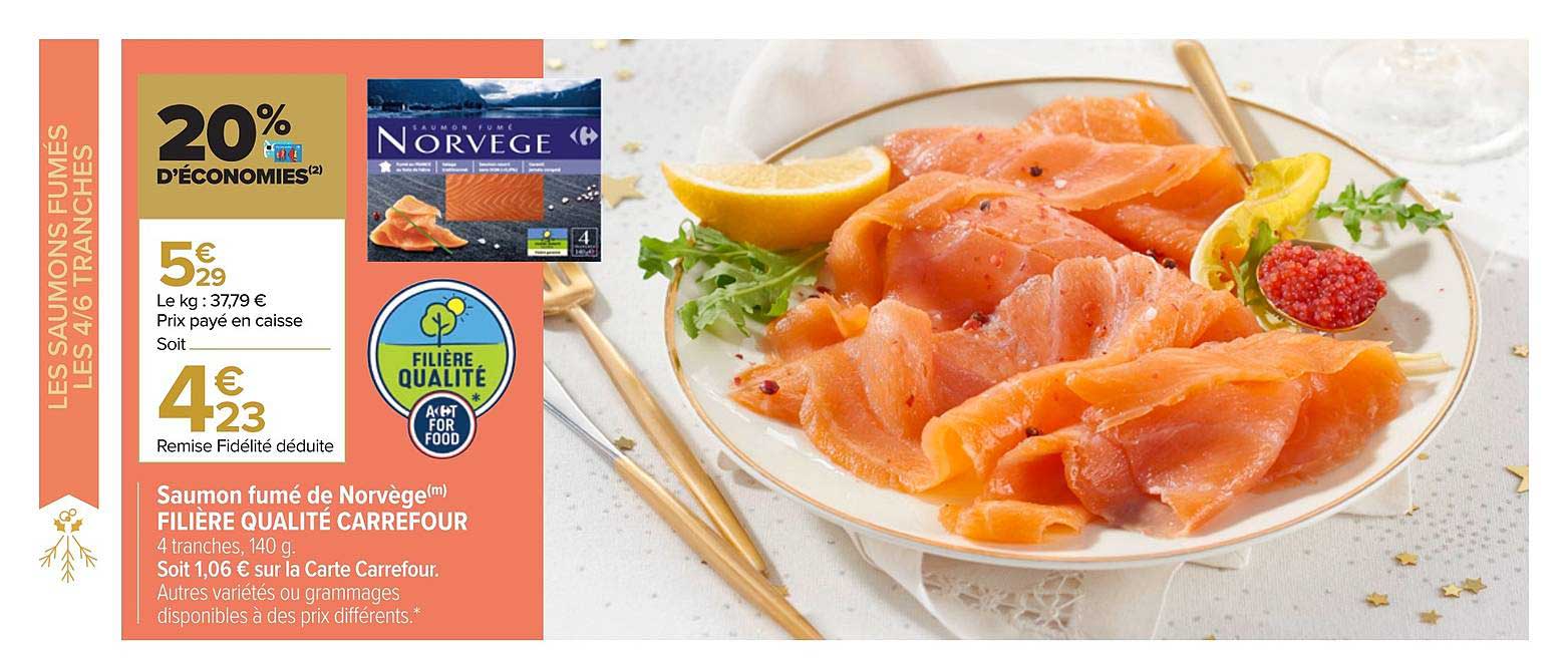 Saumon Fumé De Norvège Filière Qualité Carrefour