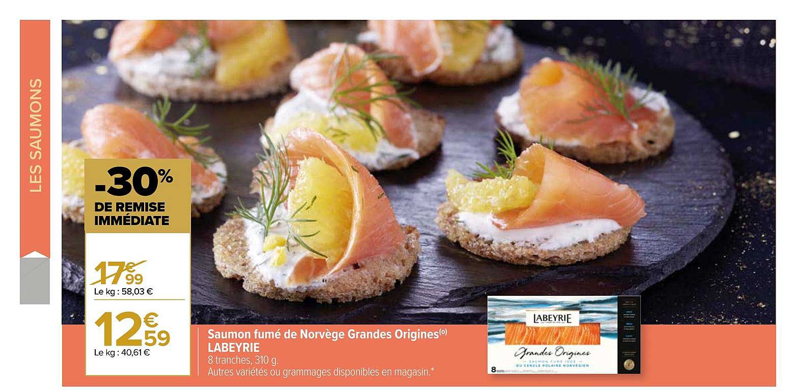 saumon fumé de norvège grandes origines labeyrie