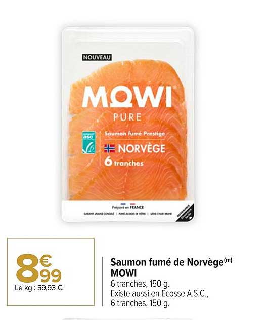Saumon Fumé De Norvège Mowi