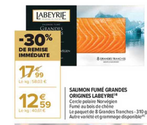 saumon fumé grandes origines labeyrie