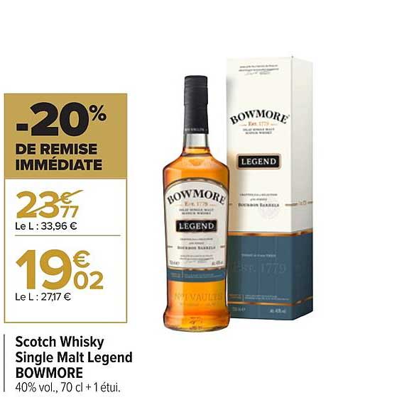 scotch whisky single malt legend bowmore