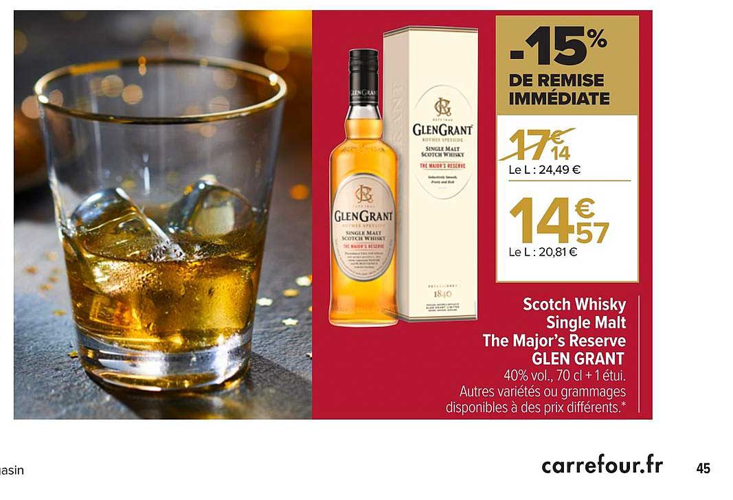 scotch whisky single malt the major's reserve glen grant