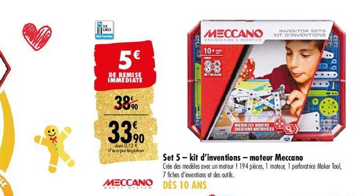 set 5 - kit d'inventions - moteur mecano