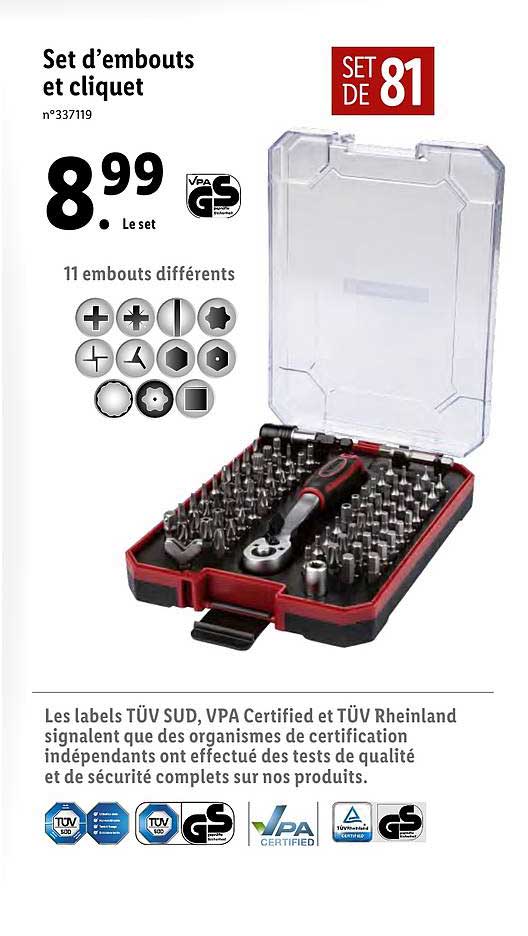 Set D'embouts Et Cliquet