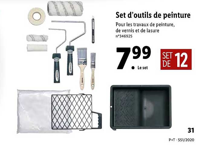 set d'outils de peinture
