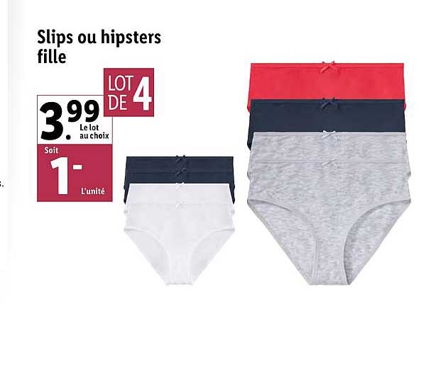 Slips Ou Hipsters Fille