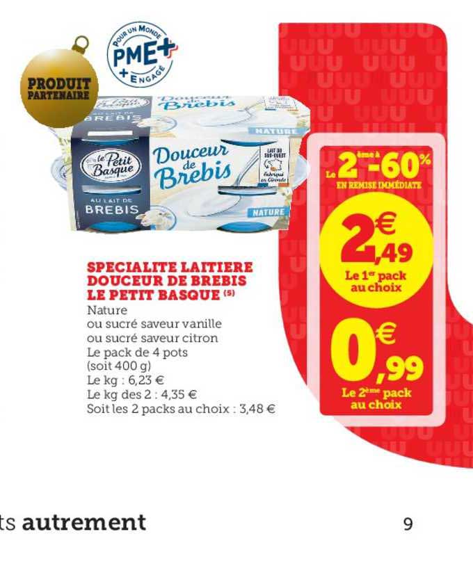 Spécialité Laitière Douceur De Brebis Le Petit Basque