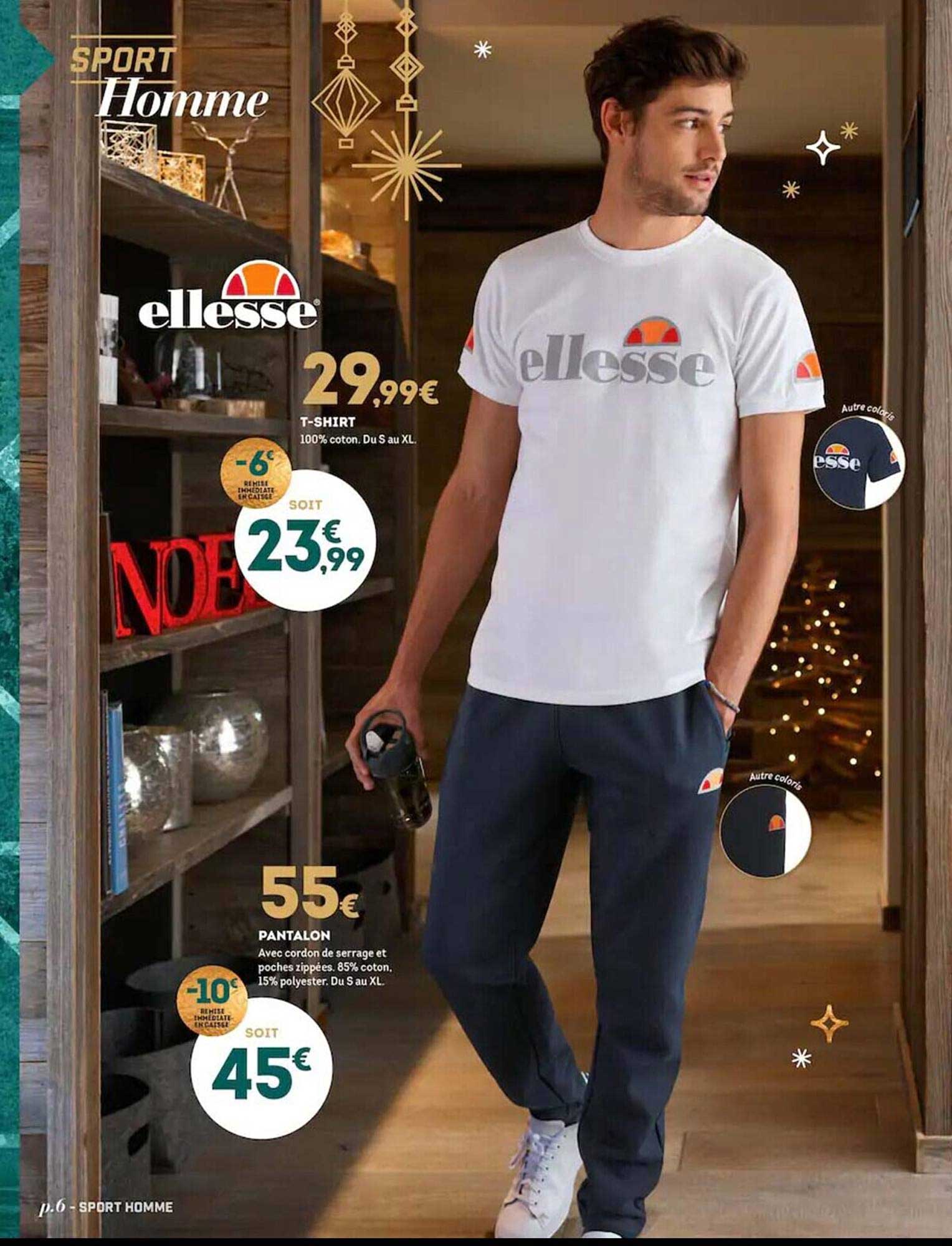 t-shirt, pantalon ellesse