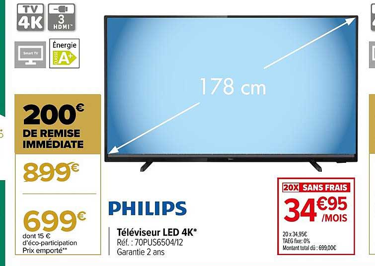 Téléviseur Led 4k Philips