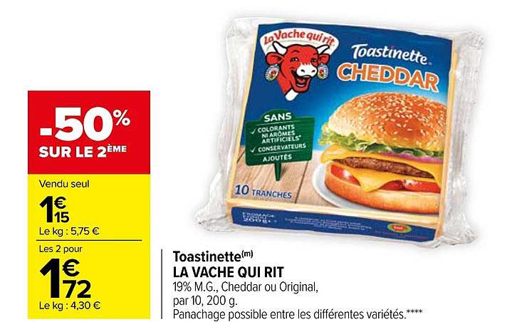 toastinette la vache qui rit