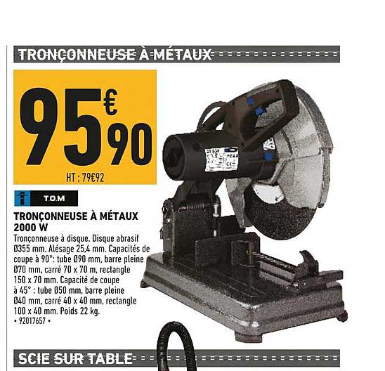 tronçonneuse à métaux 2000 w