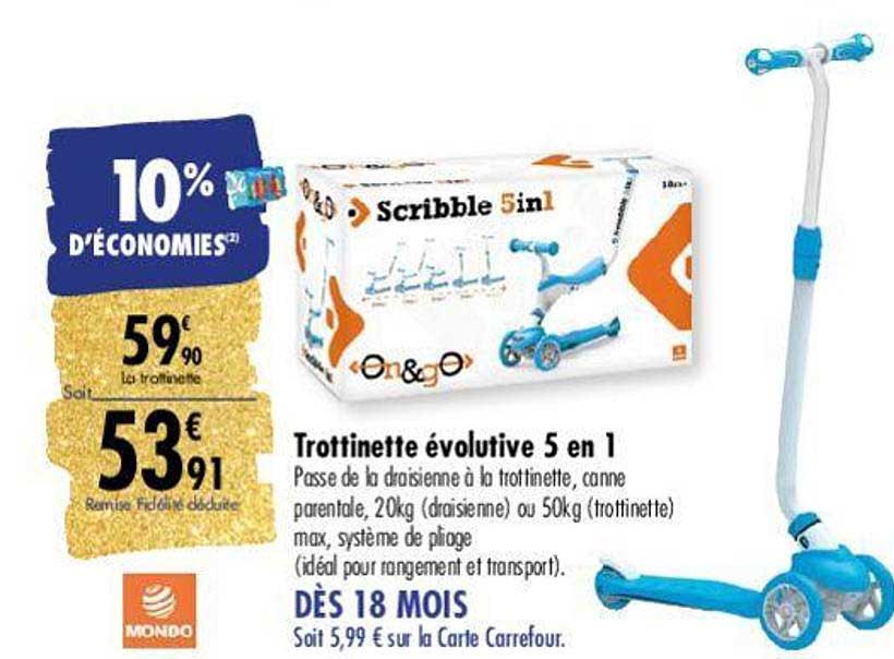 trottinette évolutive 5 en 1