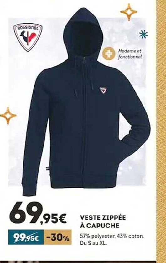 veste zippée à capuche rossignol