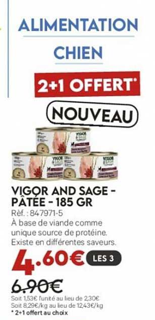 vigor and sage - pâtée - 185 gr