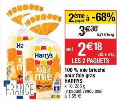 100% Mie Brioché Pour Foie Gras Harrys