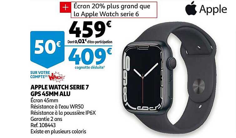 apple watch serie 7 gps 45mm alu