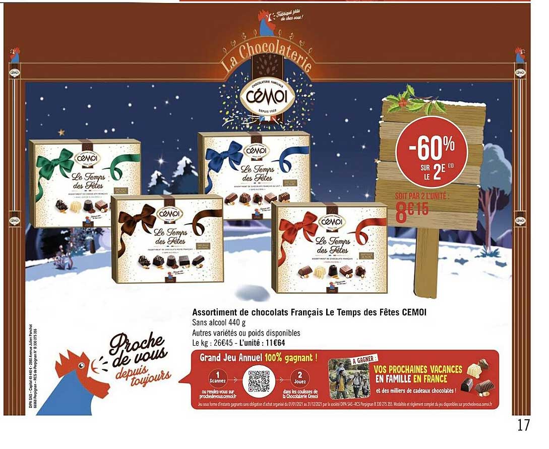 Assortiment De Chocolats Français Le Temps Des Fêtes Cémoi