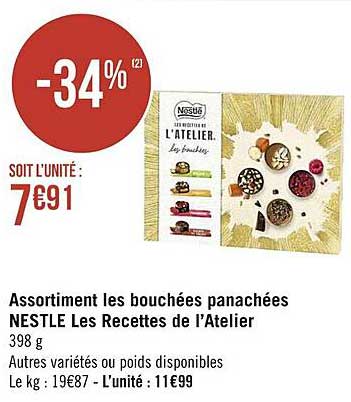 assortiment les bouchées panachées nestlé les recettes de l'atelier