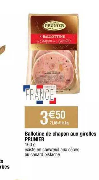 ballotine de chapon aux girolles prunier
