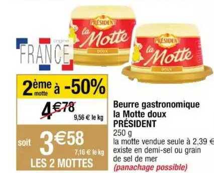 beurre gastronomique la motte doux président