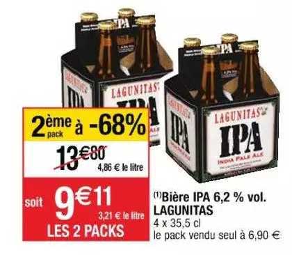 bière ipa 6,2% vol. lagunitas