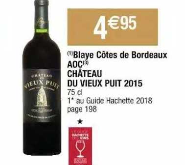blaye côtes de bordeaux aoc château du vieux puit 2015