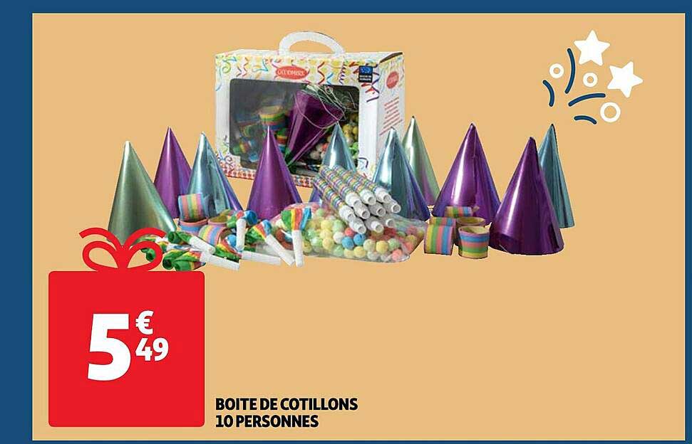 boîte de cotillons 10 personnes