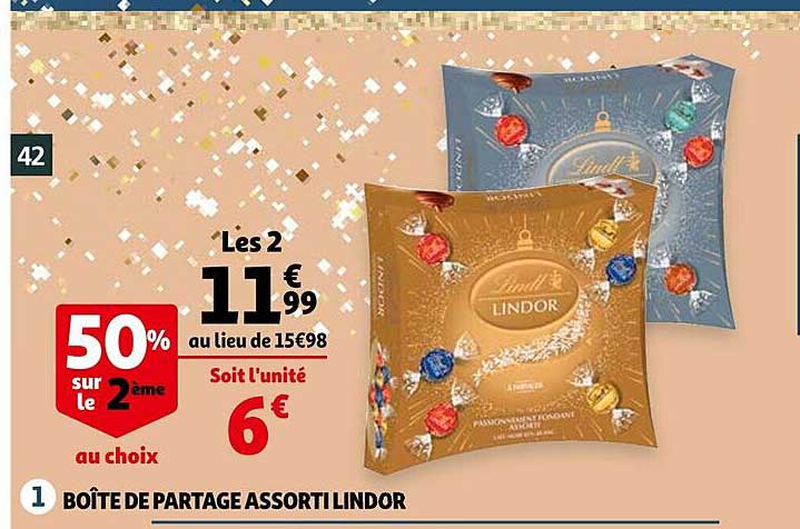 boîte de partage assorti lindor