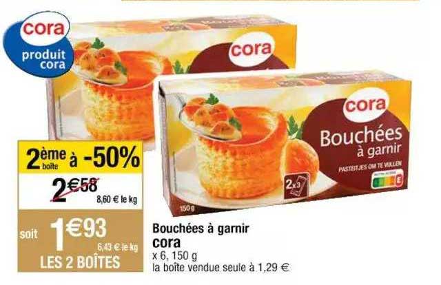 Bouchées à Garnir Cora