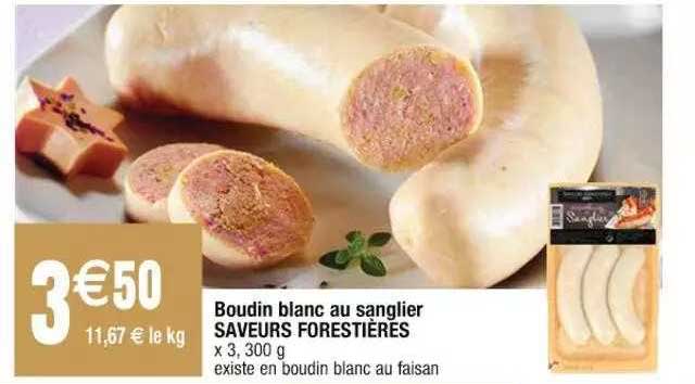 boudin blanc au sanglier saveurs forestières