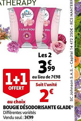 bougie désodorisante glade