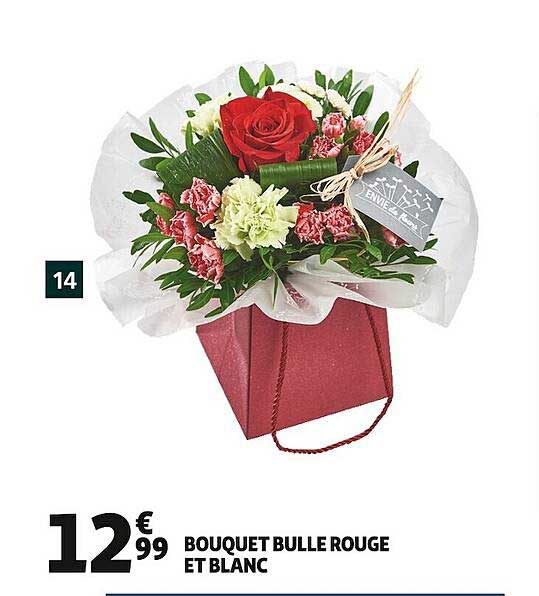 Bouquet Bulle Rouge Et Blanc