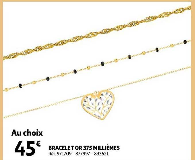 bracelet or 375 millièmes