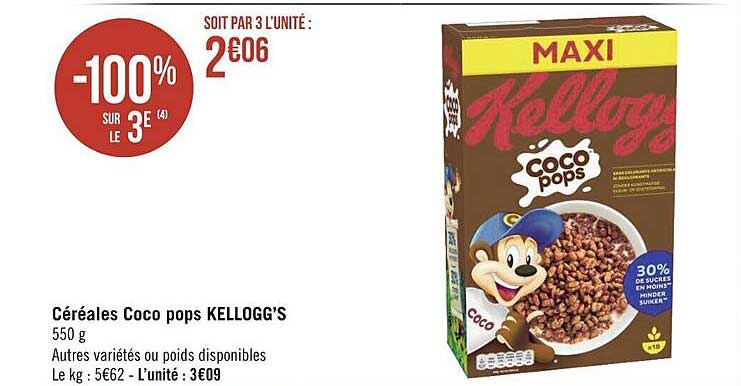 céréales coco pops kellogg's