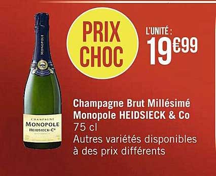 Champagne Brut Millésimé Monopole Heidsieck & Co