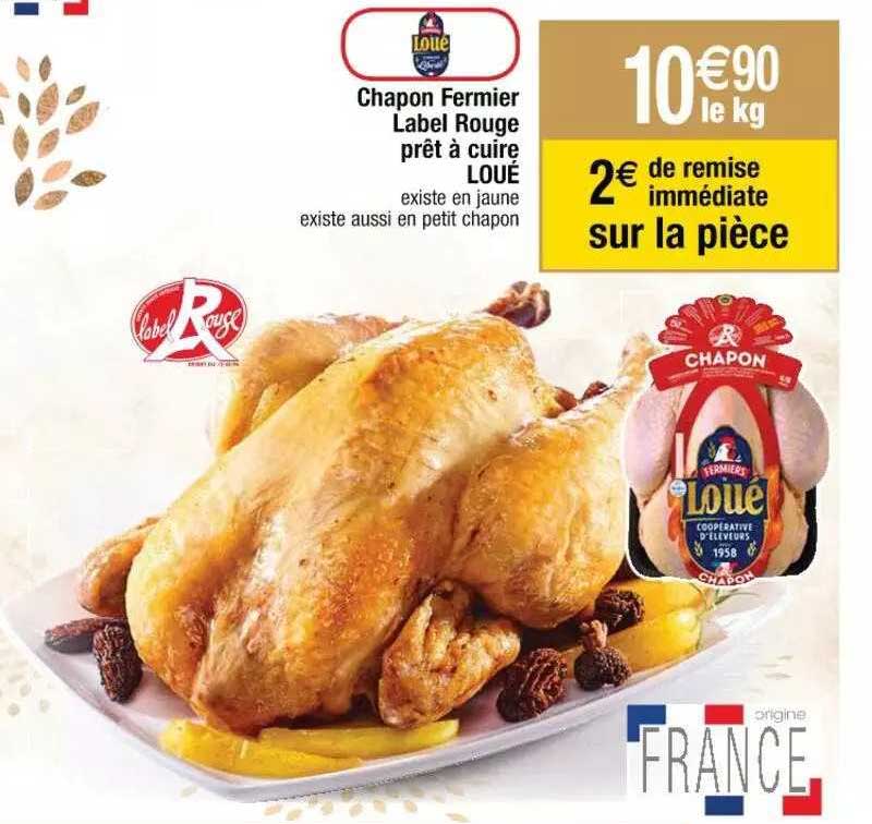 chapon fermier label rouge prêt à cuire loué