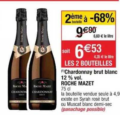 chardonnay brut blanc 12% vol. roche mazet
